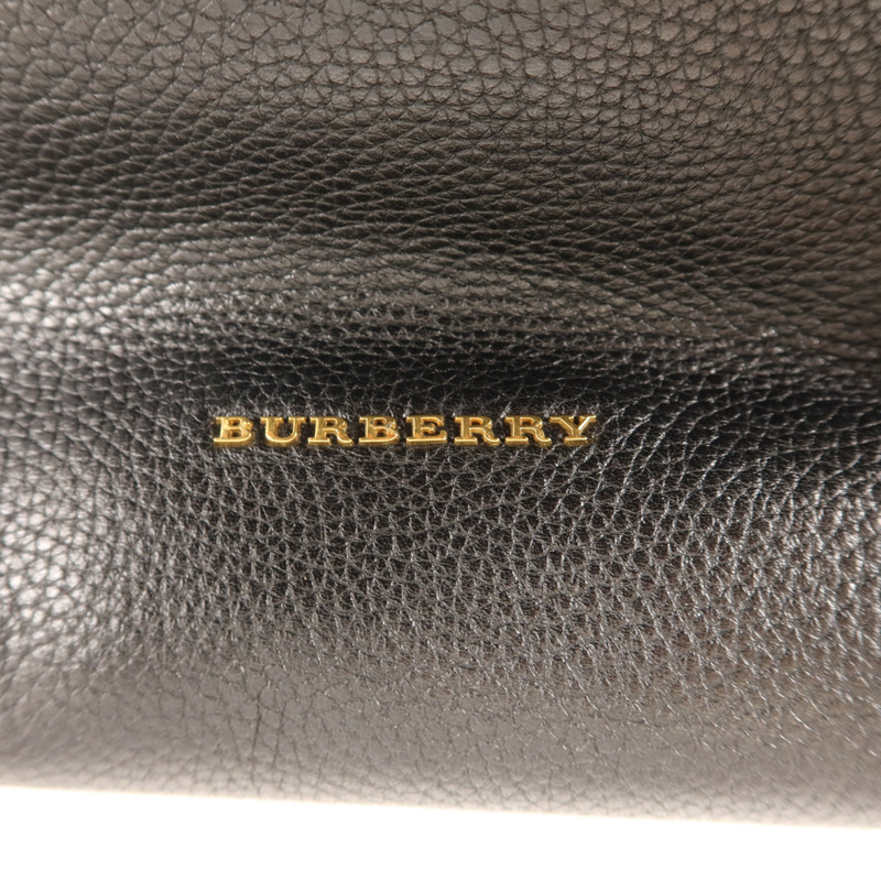 BURBERRY 帆布/牛皮皮革Abbeydale Backpack金扣背包-9