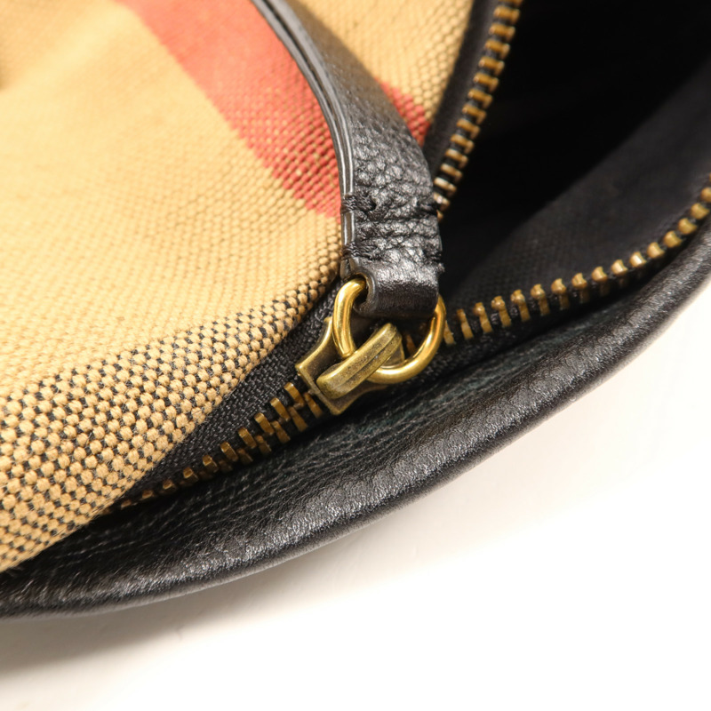 BURBERRY 帆布/牛皮皮革Abbeydale Backpack金扣背包-10