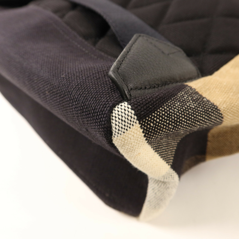 BURBERRY 帆布/牛皮皮革Abbeydale Backpack金扣背包-13