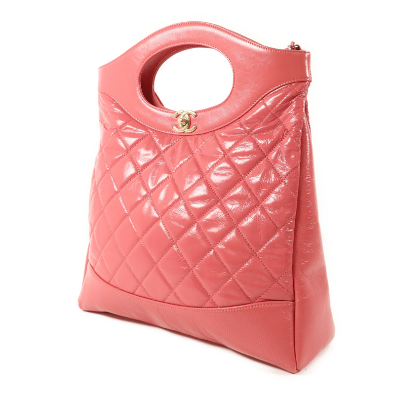 CHANEL 牛皮皮革Chanel 31 Medium金扣手挽肩背兩用袋-2