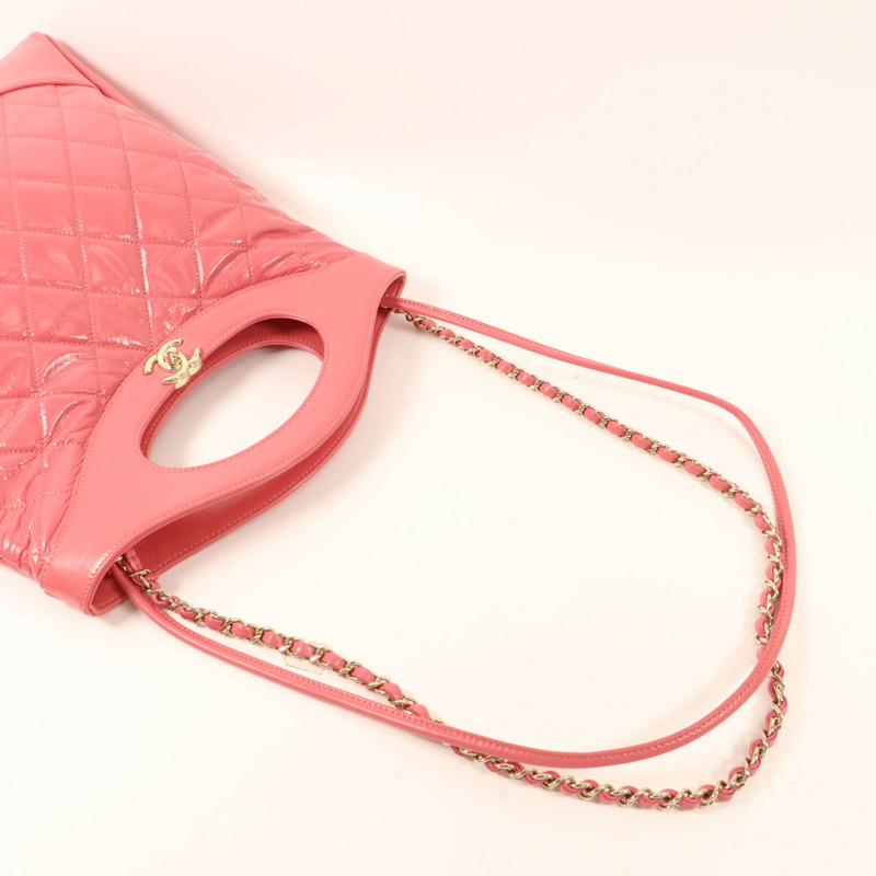 CHANEL 牛皮皮革Chanel 31 Medium金扣手挽肩背兩用袋-8