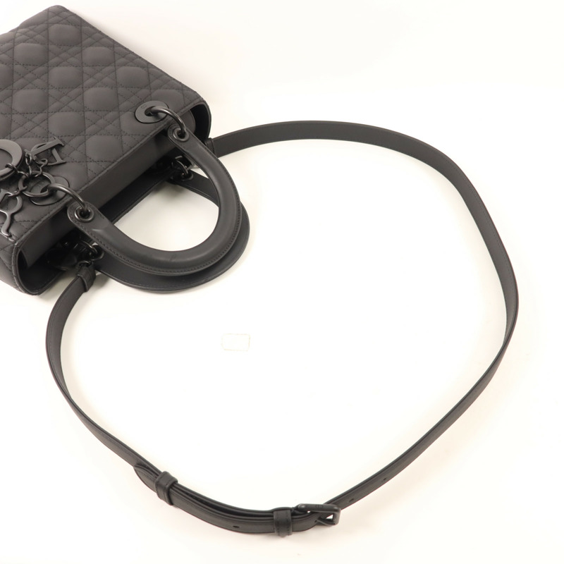 Dior 牛皮皮革Lady Dior Medium手挽肩背兩用袋-7