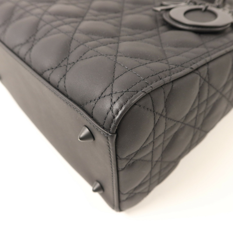 Dior 牛皮皮革Lady Dior Medium手挽肩背兩用袋-11