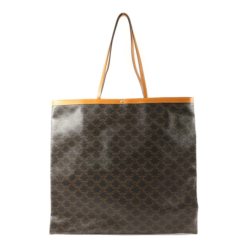 CELINE 塗層帆布Large Flat Shopper金扣手挽袋-1