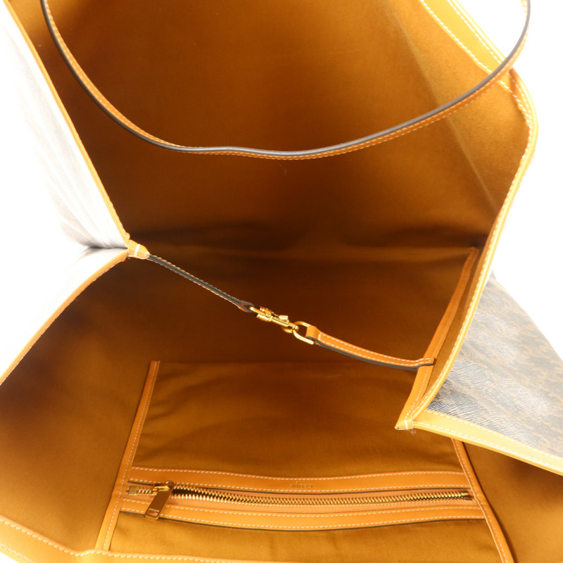CELINE 塗層帆布Large Flat Shopper金扣手挽袋-4