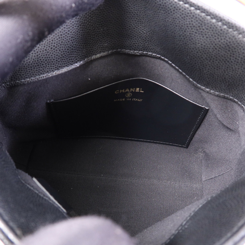 CHANEL 牛皮皮革Chain Shoulder Bag金扣鏈帶手挽肩背兩用袋-4