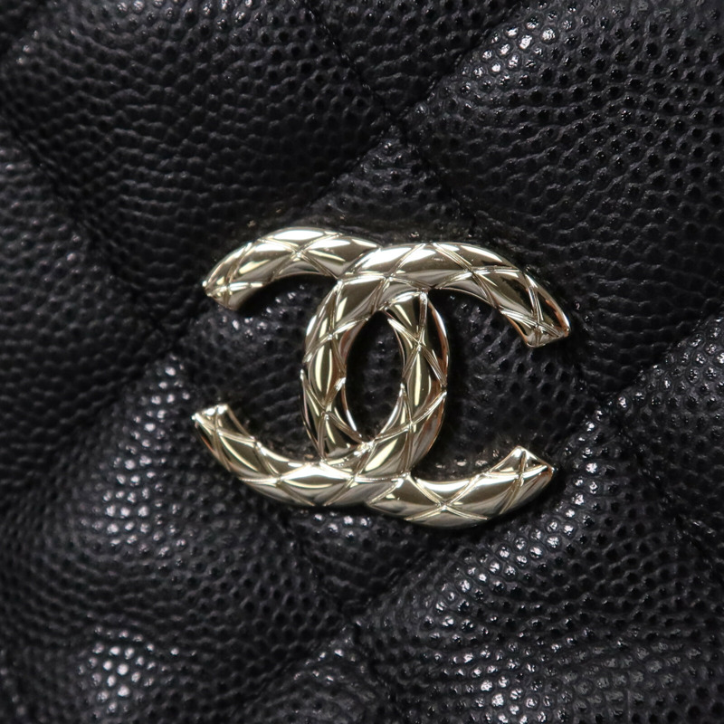 CHANEL 牛皮皮革Chain Shoulder Bag金扣鏈帶手挽肩背兩用袋-6