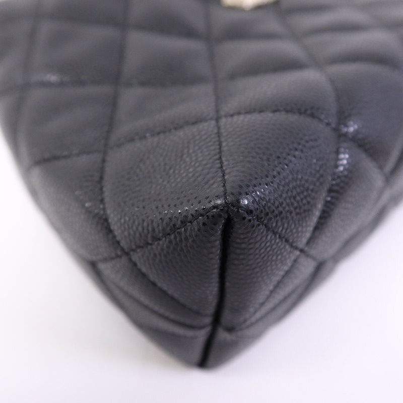 CHANEL 牛皮皮革Chain Shoulder Bag金扣鏈帶手挽肩背兩用袋-11