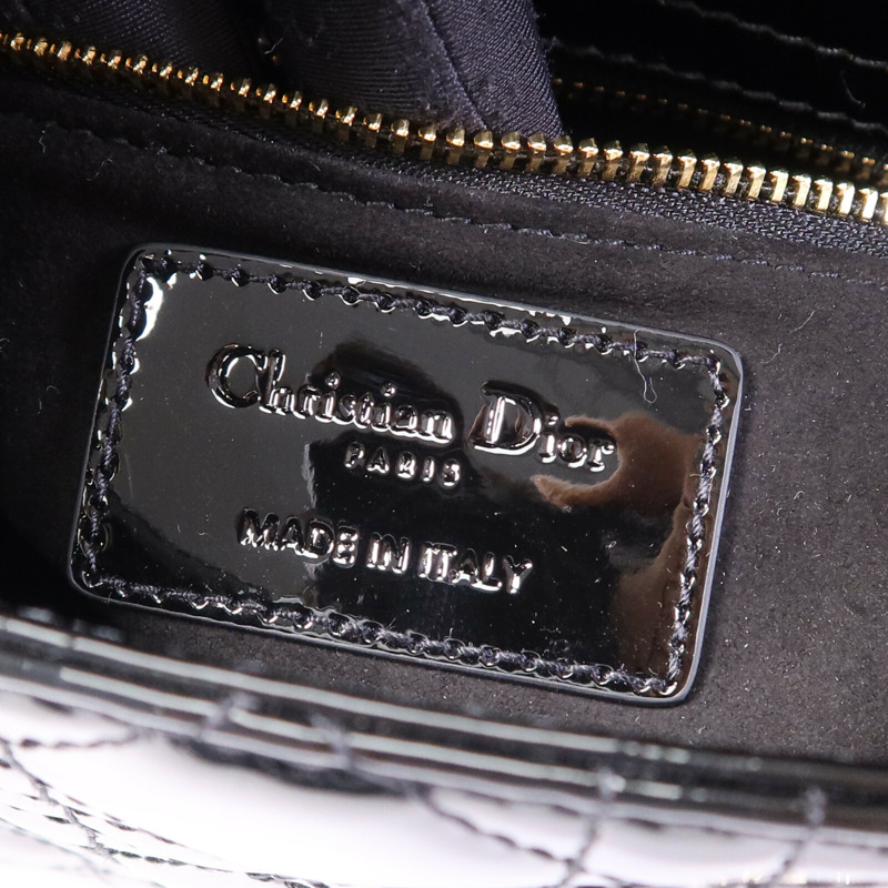 Dior 漆皮皮革Lady Dior Small金扣手挽肩背兩用袋-5