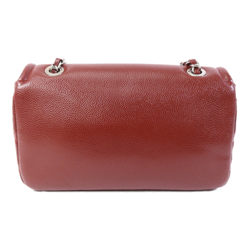 CHANEL 牛皮皮革Chain Shoulder Bag銀扣鏈帶肩背袋-1