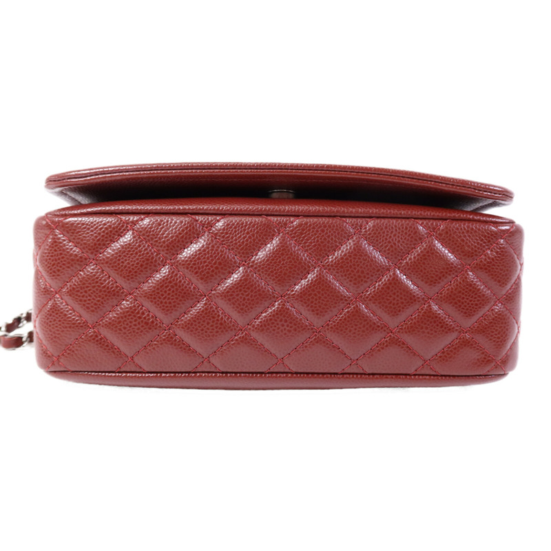 CHANEL 牛皮皮革Chain Shoulder Bag銀扣鏈帶肩背袋-3