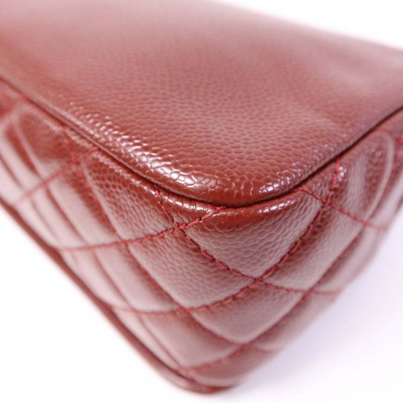 CHANEL 牛皮皮革Chain Shoulder Bag銀扣鏈帶肩背袋-11