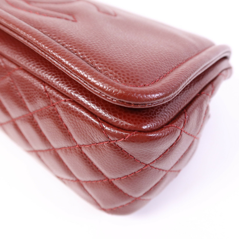 CHANEL 牛皮皮革Chain Shoulder Bag銀扣鏈帶肩背袋-13