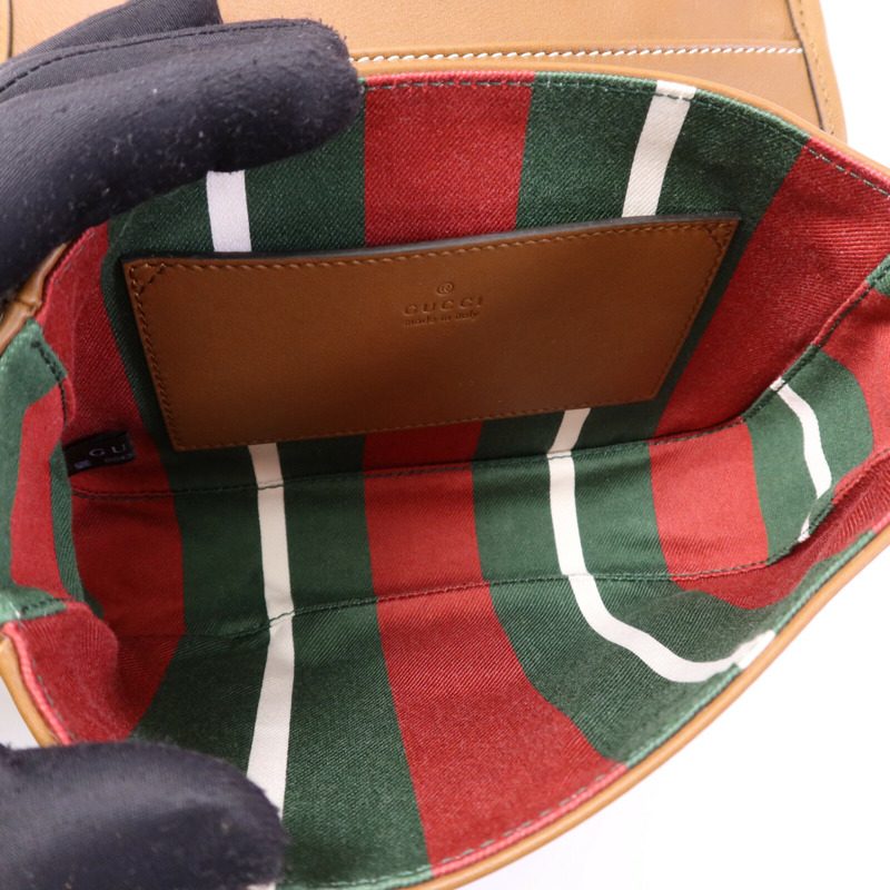 GUCCI 塗層帆布GG Emblem Mini Shoulder bag金扣手挽肩背兩用袋-4