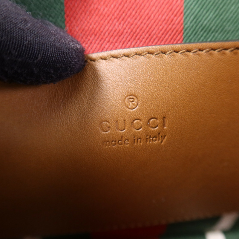 GUCCI 塗層帆布GG Emblem Mini Shoulder bag金扣手挽肩背兩用袋-5