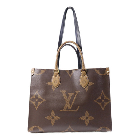 LOUIS VUITTON Monogram Giant On The Go MM金扣手挽肩背兩用袋