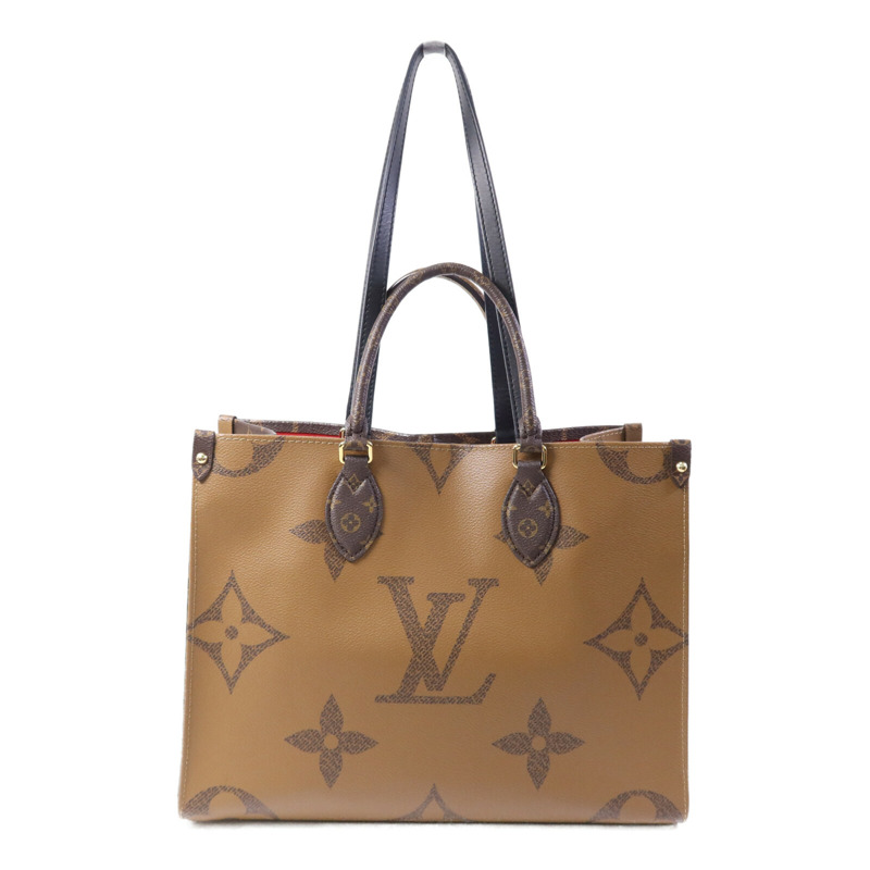 LOUIS VUITTON Monogram Giant On The Go MM金扣手挽肩背兩用袋-1