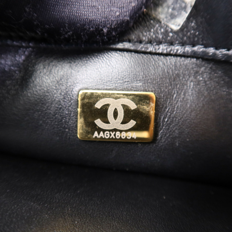 CHANEL 羊皮皮革2 Way Shoulder Bag金扣鏈帶手挽肩背兩用袋-6