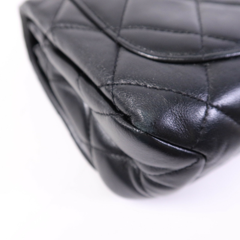 CHANEL 羊皮皮革2 Way Shoulder Bag金扣鏈帶手挽肩背兩用袋-12