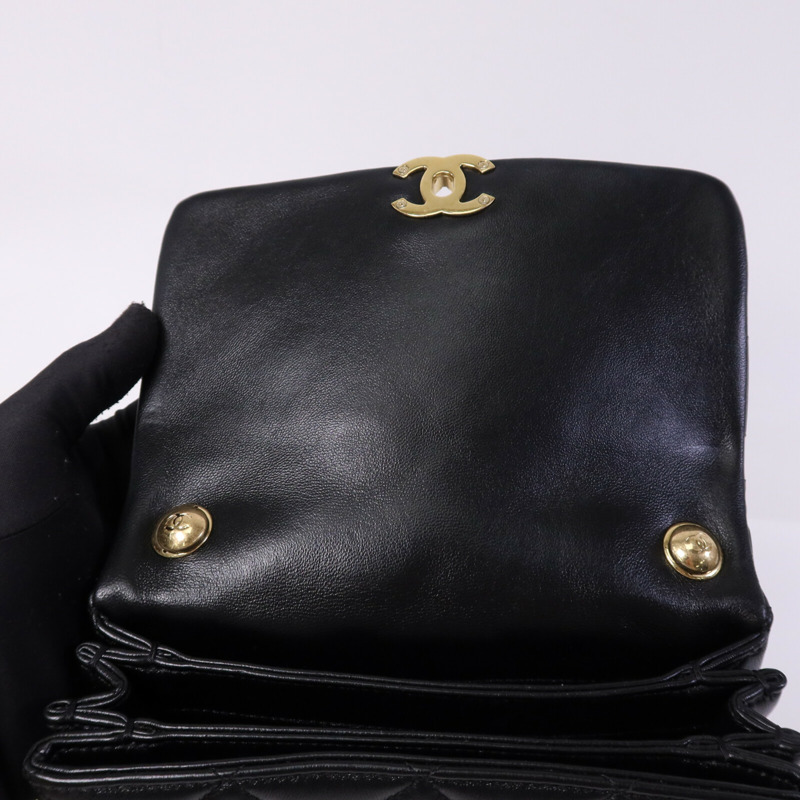 CHANEL 羊皮皮革2 Way Shoulder Bag金扣鏈帶手挽肩背兩用袋-13