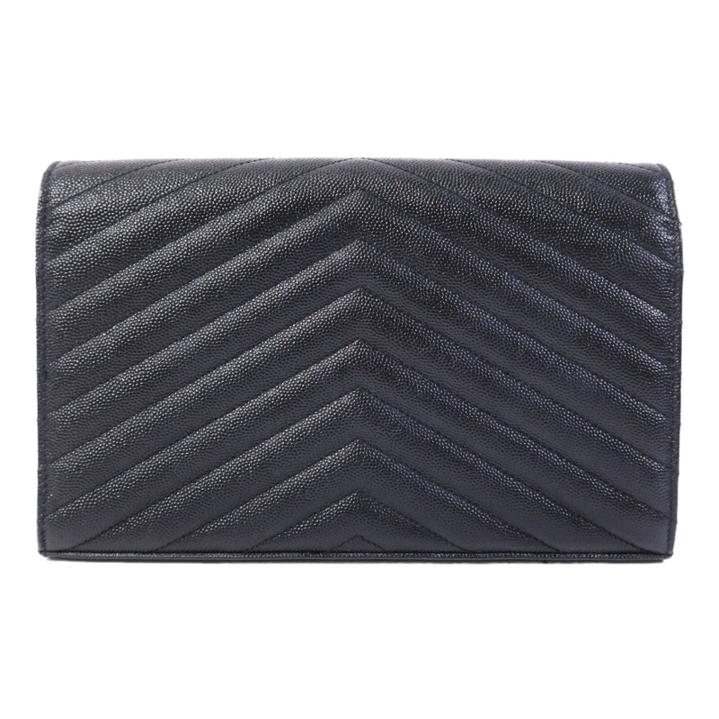SAINT LAURENT 牛皮皮革Cassandre Envelope金扣鏈帶肩背袋-1