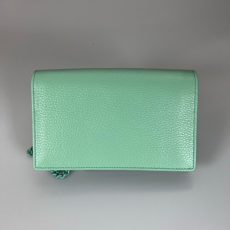 GUCCI 497985 綠色鏡子WOC肩背包-1