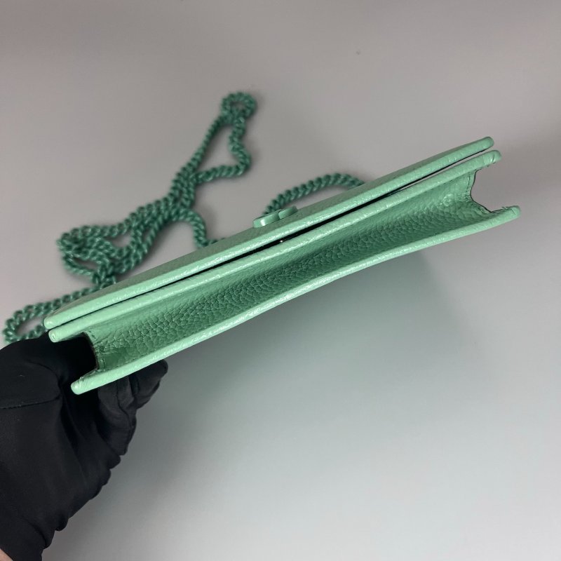 GUCCI 497985 綠色鏡子WOC肩背包-4