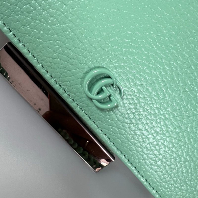 GUCCI 497985 綠色鏡子WOC肩背包-8