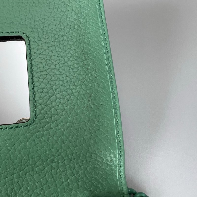 GUCCI 497985 綠色鏡子WOC肩背包-9