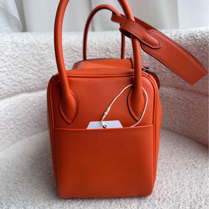 Hermes愛馬仕 愛馬仕橙 lindy26 塵袋。-5
