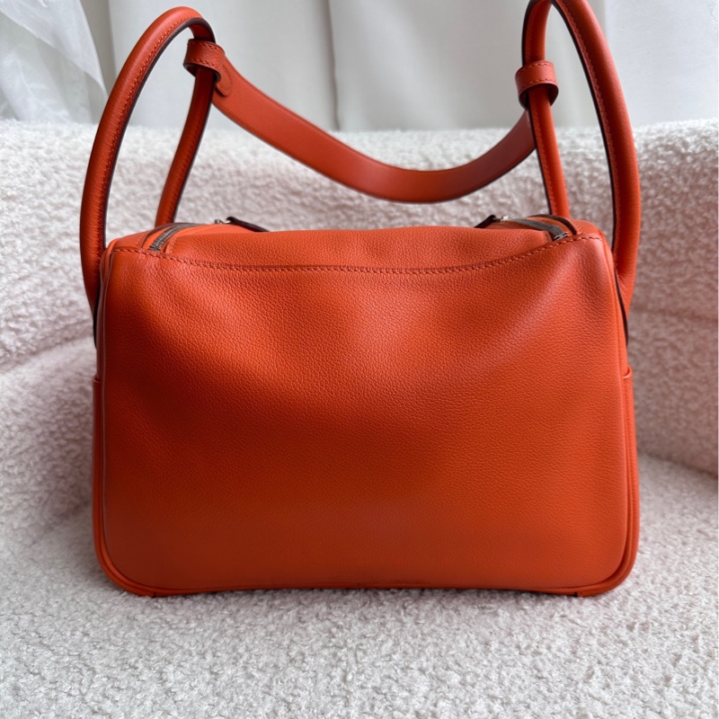 Hermes愛馬仕 愛馬仕橙 lindy26 塵袋。-6