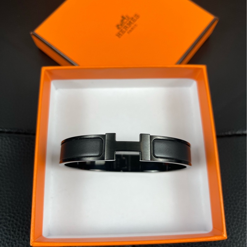 愛馬仕/Hermes 黑武士 H 手鐲-0