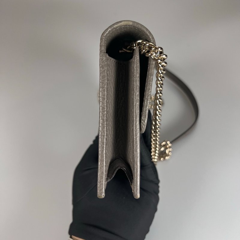 GUCCI 615523 灰SOHO 鐵牌肩背包-2