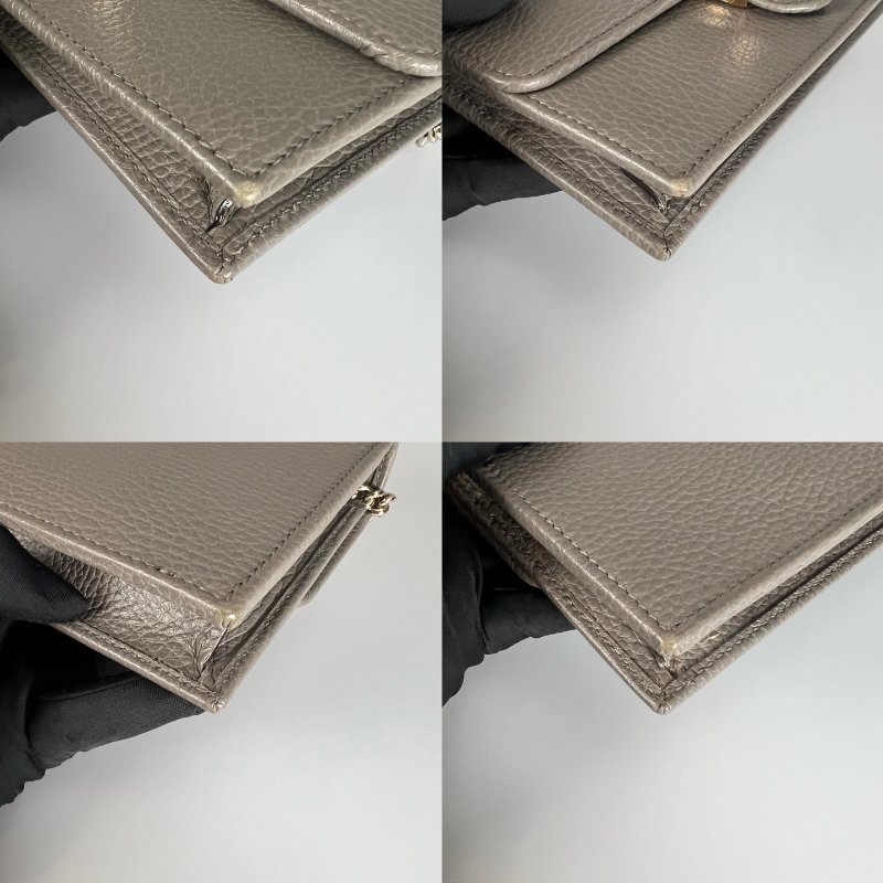 GUCCI 615523 灰SOHO 鐵牌肩背包-12