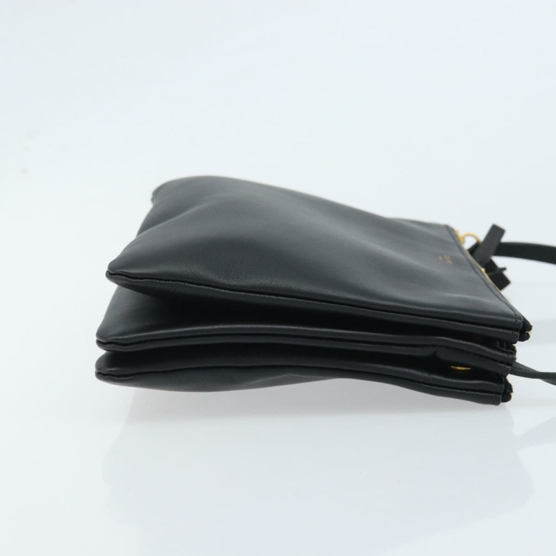 【日本直送】CELINE 黑色金色皮革肩背包 正品 ki6590V-2