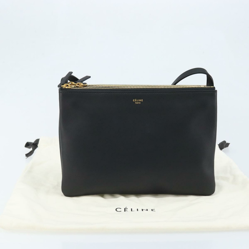 【日本直送】CELINE 黑色金色皮革肩背包 正品 ki6590V-11