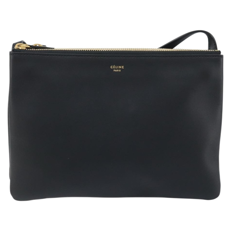 【日本直送】CELINE 黑色金色皮革肩背包 正品 ki6590V-12