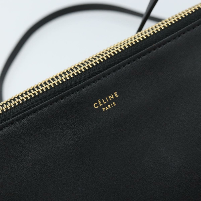 【日本直送】CELINE 黑色金色皮革肩背包 正品 ki6590V-16