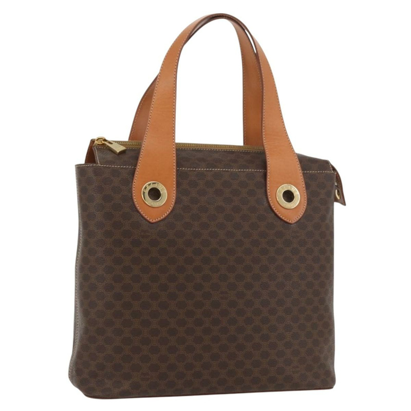 【日本直送】CELINE Macadam帆布托特包 PVC皮革 棕色 金色 正品 am11188A-0