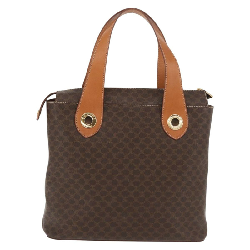 【日本直送】CELINE Macadam帆布托特包 PVC皮革 棕色 金色 正品 am11188A-1