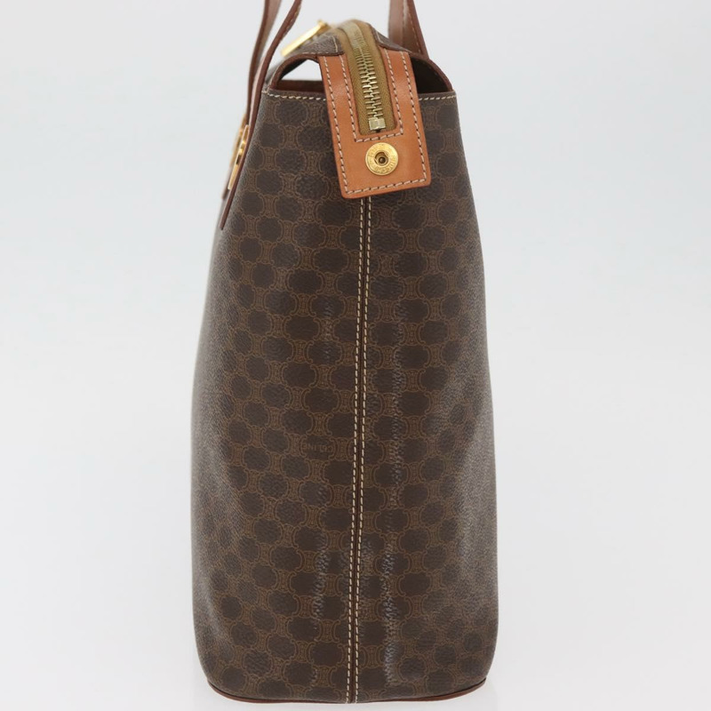 【日本直送】CELINE Macadam帆布托特包 PVC皮革 棕色 金色 正品 am11188A-2