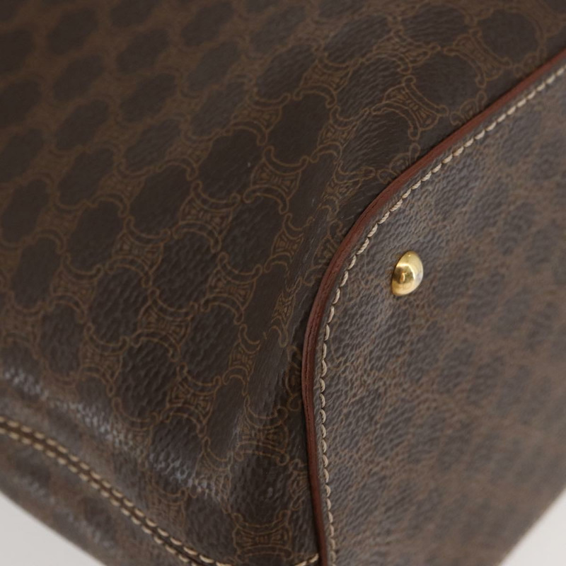 【日本直送】CELINE Macadam帆布托特包 PVC皮革 棕色 金色 正品 am11188A-8