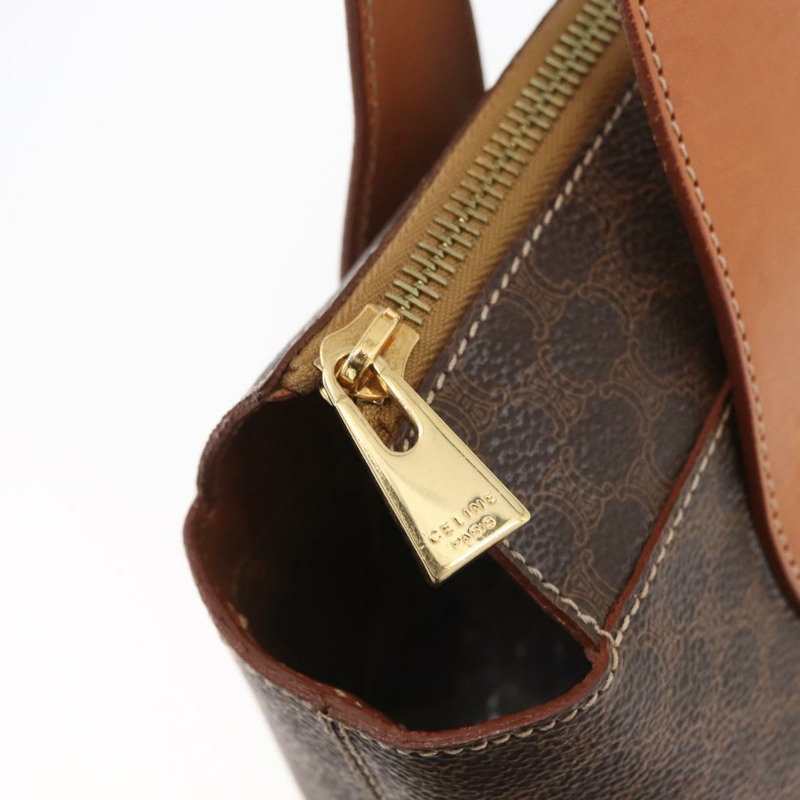 【日本直送】CELINE Macadam帆布托特包 PVC皮革 棕色 金色 正品 am11188A-9