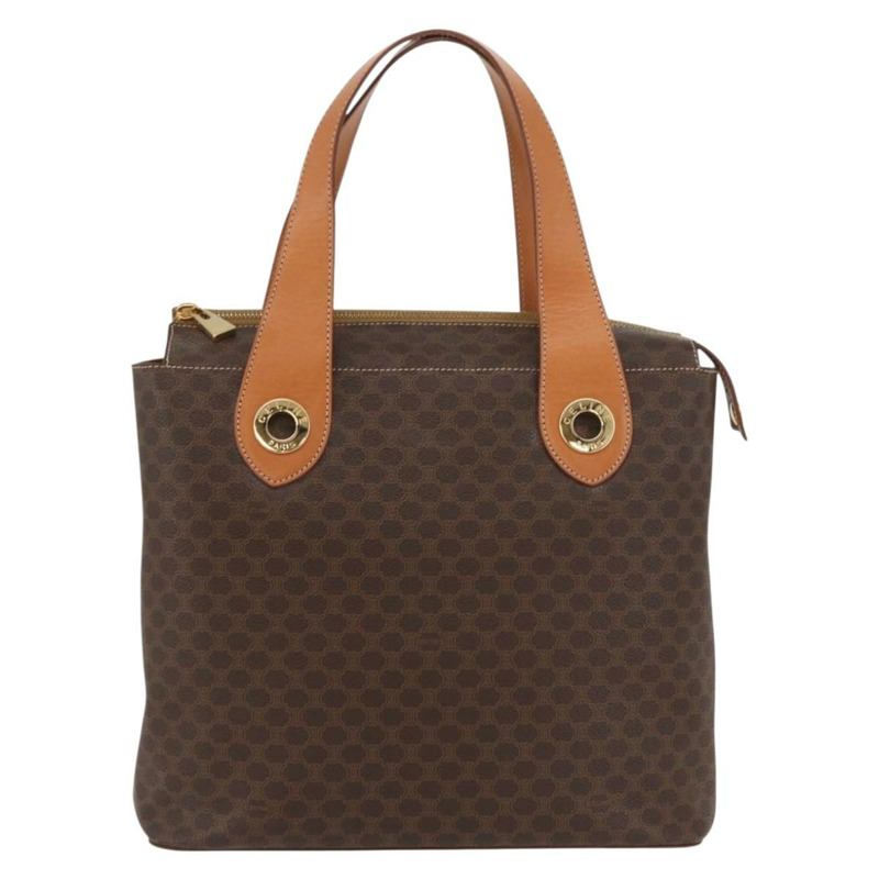 【日本直送】CELINE Macadam帆布托特包 PVC皮革 棕色 金色 正品 am11188A-12