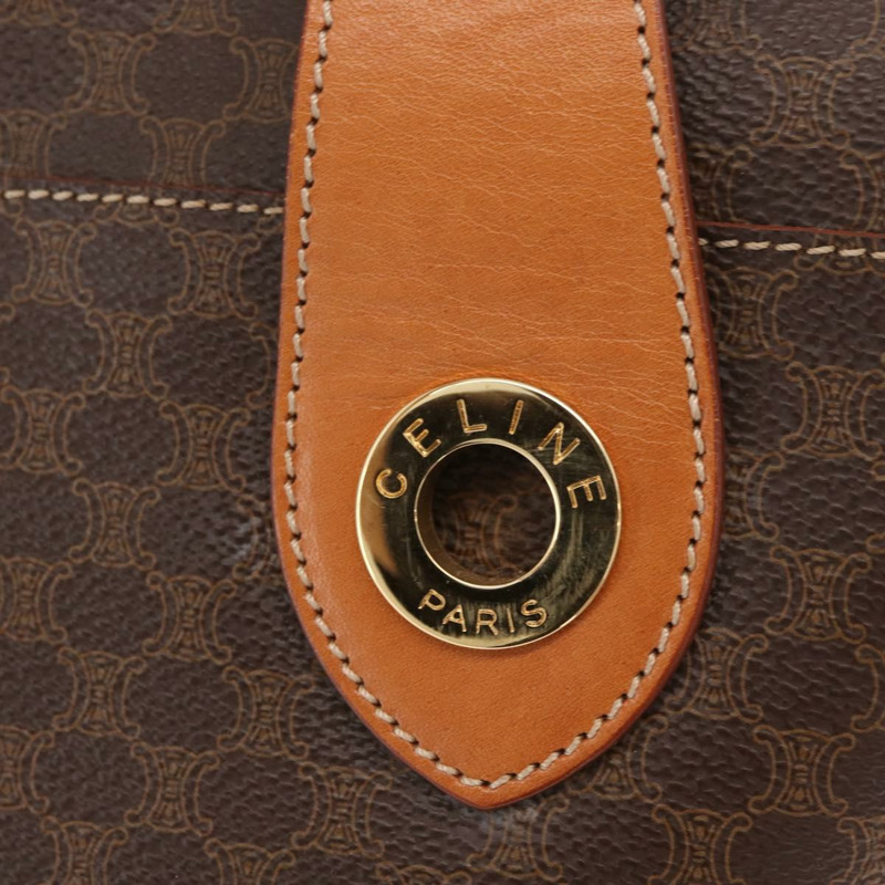 【日本直送】CELINE Macadam帆布托特包 PVC皮革 棕色 金色 正品 am11188A-16