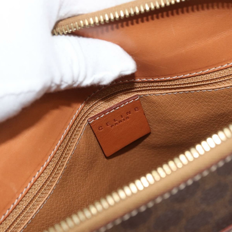 【日本直送】CELINE Macadam帆布托特包 PVC皮革 棕色 金色 正品 am11188A-17