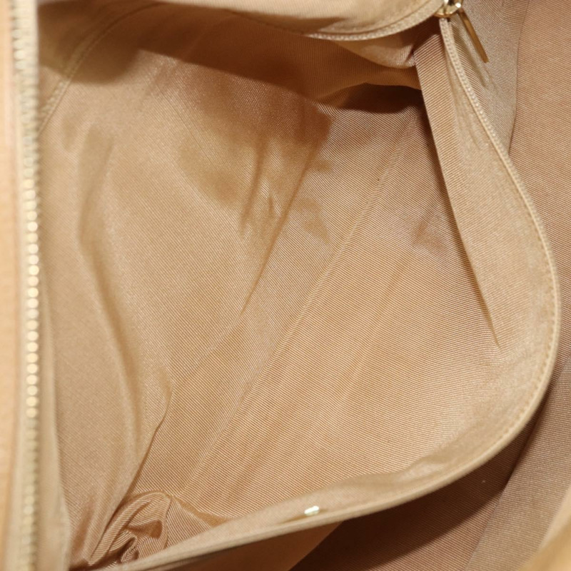 【日本直送】香奈兒 (CHANEL) 絎縫手提包 魚子醬紋牛皮 棕色 金色 CC 標誌 Auth BAZ252A-21