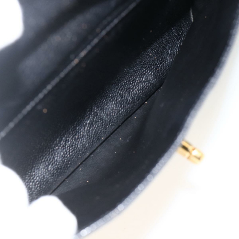 【日本直送】香奈兒 (CHANEL) 菱格紋鏈條托特包，魚子醬紋皮革，黑色，金色雙C標誌，正品 BAZ251A-23