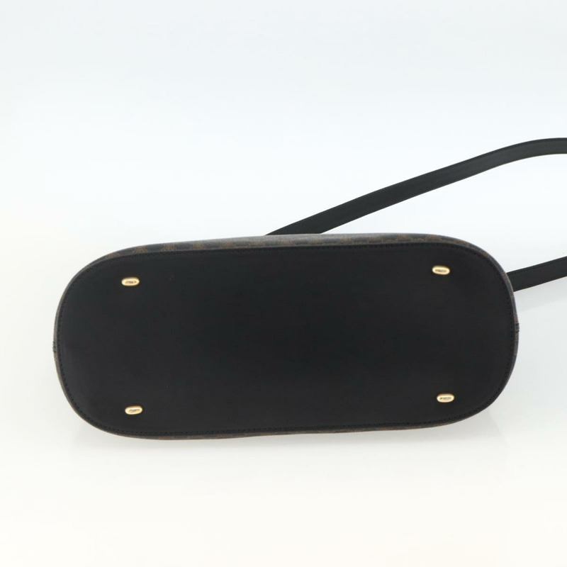 【日本直送】CELINE Macadam帆布手提包 PVC皮革 2way Black Gold Auth ARZ869A-4