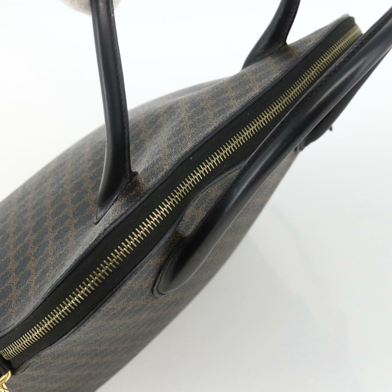 【日本直送】CELINE Macadam帆布手提包 PVC皮革 2way Black Gold Auth ARZ869A-5